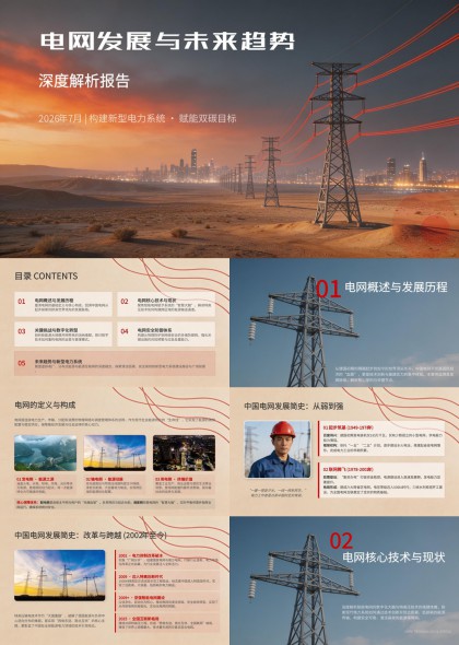 电网发展与未来趋势深度解析报告PPT模板