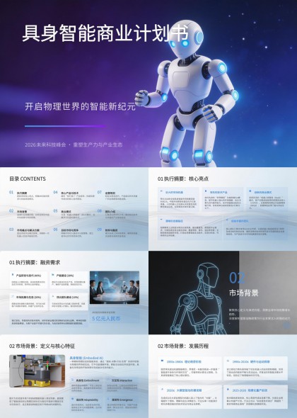 具身智能商业计划书PPT模板