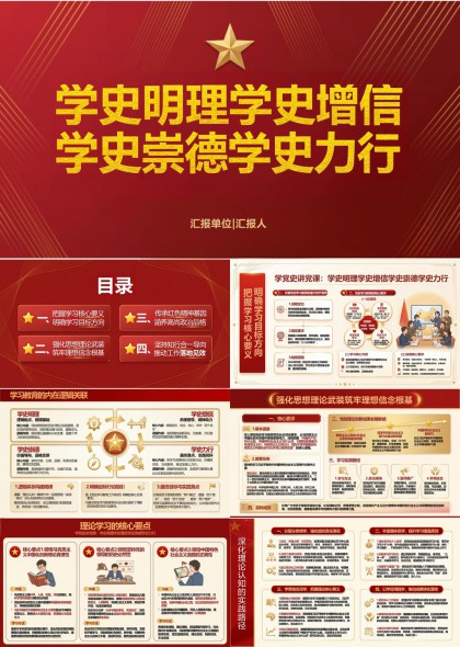 学史明理学史增信学史崇德学史力行PPT模板