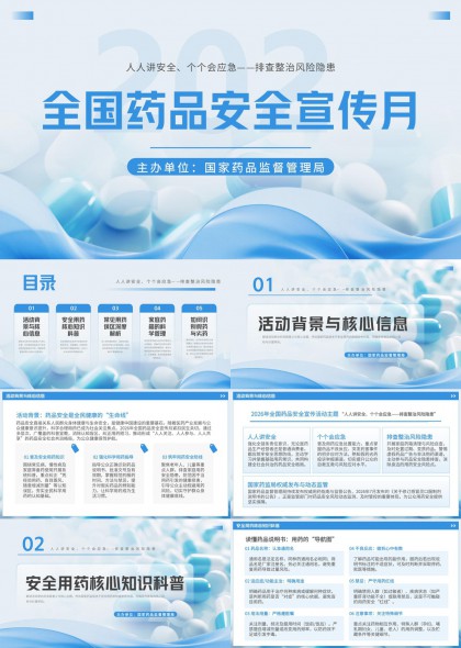 全国药品安全宣传月活动PPT模板