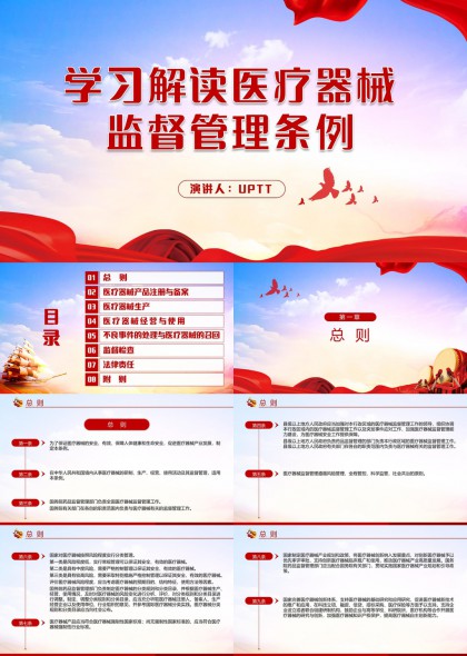 医疗器械监督管理条例PPT模板