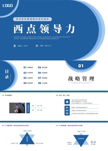 西点军校管理模型培训PPT模板