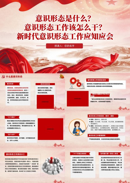 新时代意识形态工作核心要点与责任分工PPT模板