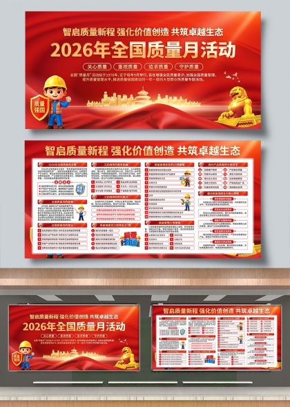 2026全国质量月智启新程共筑卓越生态展板