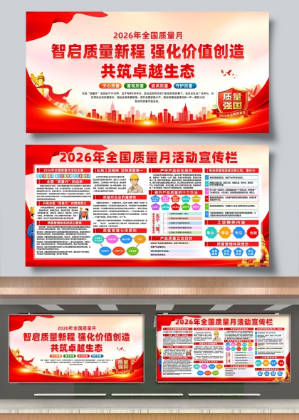 2026全国质量月智启新程共筑卓越生态展板