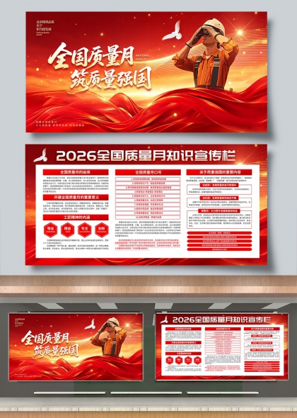 2026全国质量月筑质量强国知识宣传栏