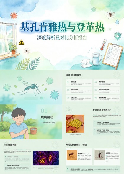 基孔肯雅热与登革热深度解析对比报告PPT模板