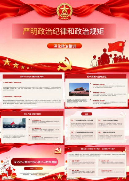 严明政治纪律和政治规矩PPT模板