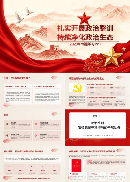扎实开展政治整训持续净化政治生态2026年专题学习PPT