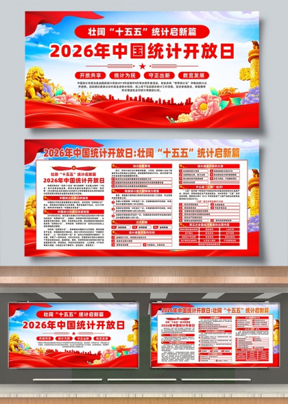 2026年中国统计开放日宣传展板