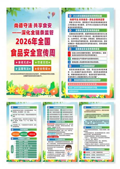 2026食品安全宣传周清新简约风科普宣传海报
