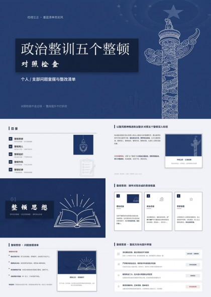 政治整训五个整顿对照检查PPT课件