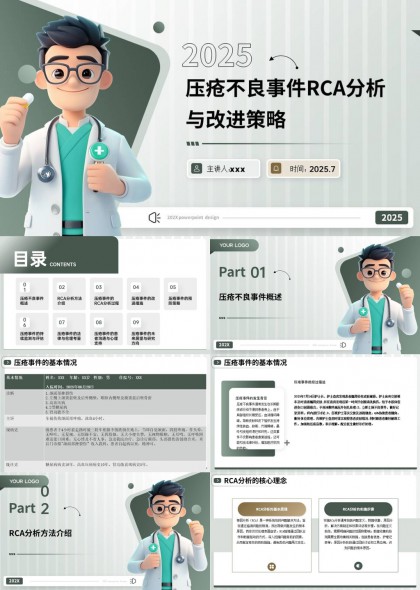 压疮不良事件RCA分析与改进策略PPT模板