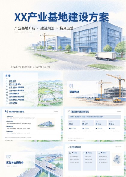 产业园区建设方案汇报PPT模板