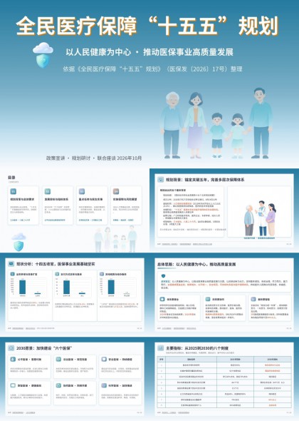 全民医疗保障十五五规划政策解读PPT课件