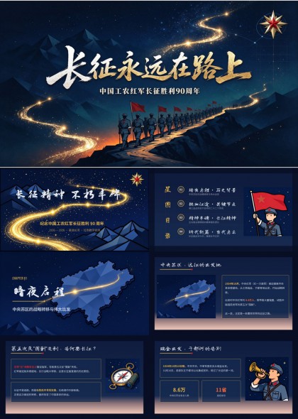 纪念中国工农红军长征胜利90周年党课长征永远在